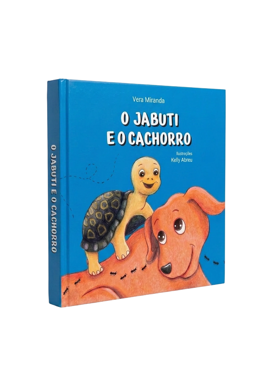 Capa do livro O Jabuti e o Cachorro, de Vera Miranda